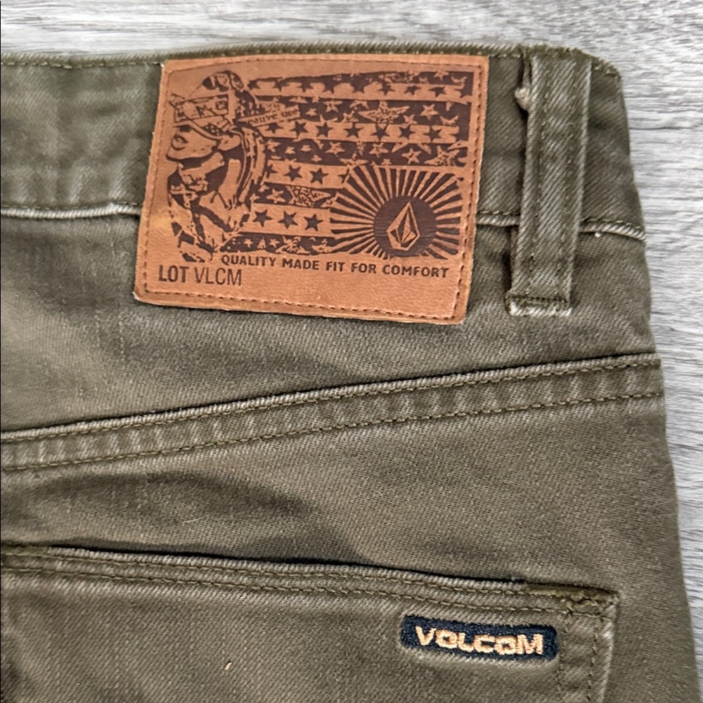 Volcom Men's Khaki Straight Jeans - Picture 5 of 7